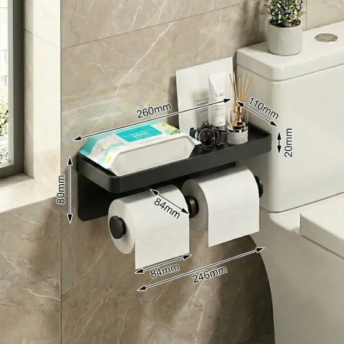 Porte-Papier Toilettes Multifonction en alliage aluminium