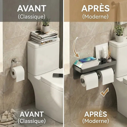 Porte-Papier Toilettes Multifonction en alliage aluminium